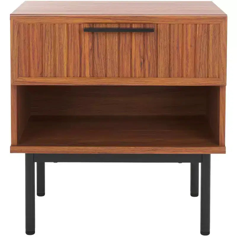 1 Drawer Nightstand with Open Shelf