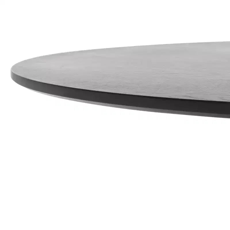 Round Black Dining Table for 2 - Modern Bistro Style