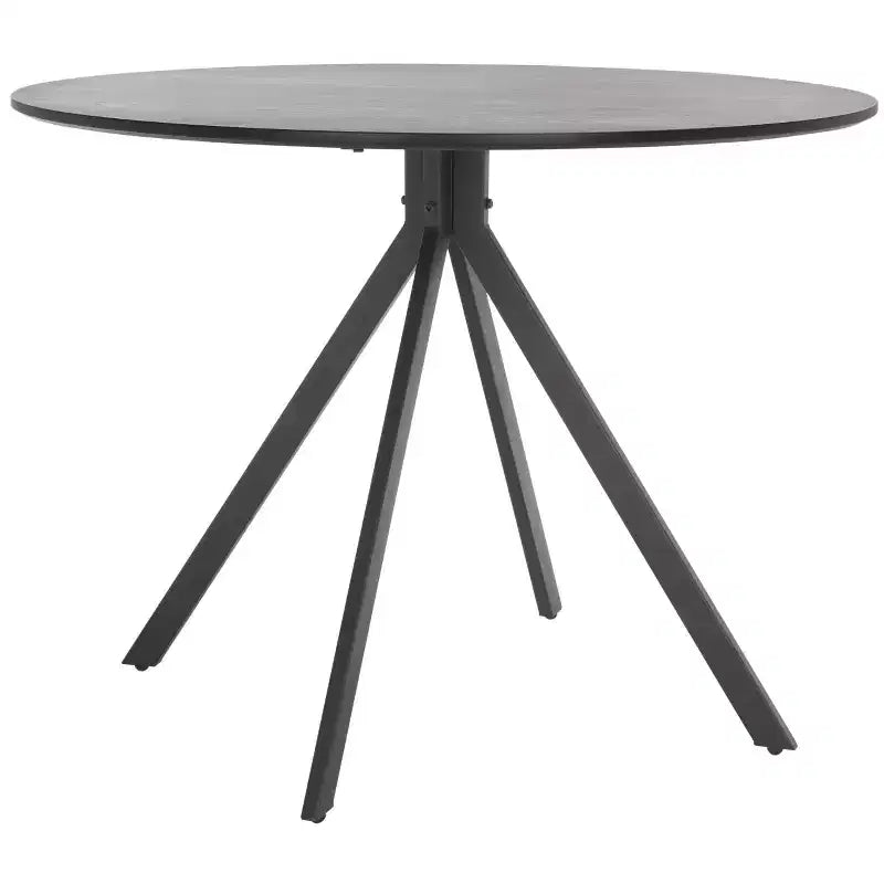 Round Black Dining Table for 2 - Modern Bistro Style
