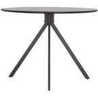 Round Black Dining Table for 2 - Modern Bistro Style