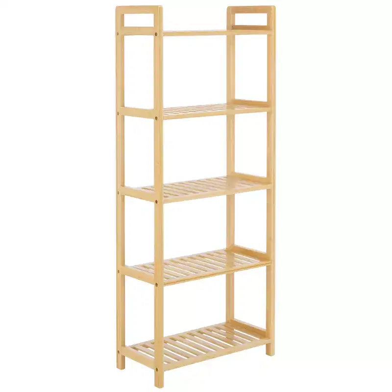 5-Tier Bamboo Ladder Shelf - Natural