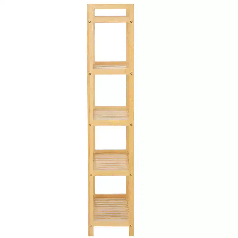 5-Tier Bamboo Ladder Shelf - Natural
