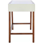 Writing Desk with Drawer – White Top & Brown Frame