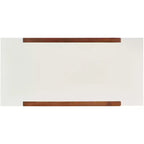 Writing Desk with Drawer – White Top & Brown Frame