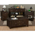Distressed Rustic Solid Acacia Square End Table, Brown