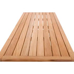 Solid Wood Shower Bench with Storage Shelf