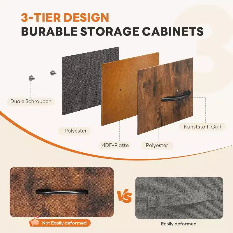 10-Drawer Vertical Dresser with Steel Frame – 31.4" Wide Fabric Storage Chest
