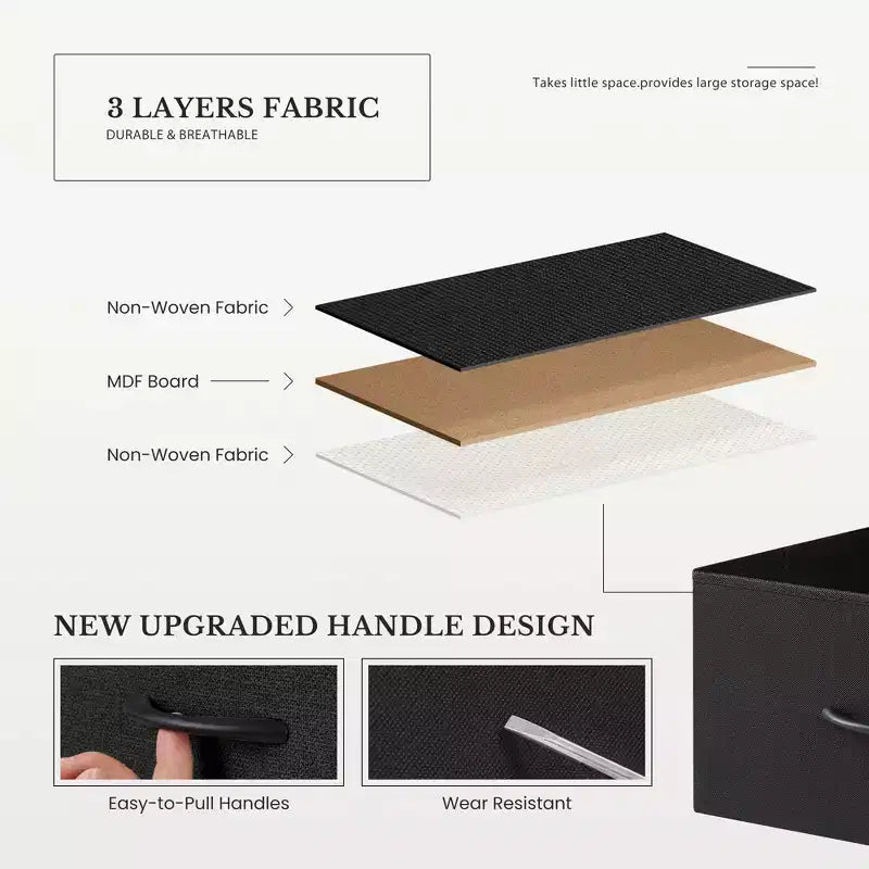 10-Drawer Vertical Dresser with Steel Frame – 31.4" Wide Fabric Storage Chest