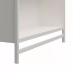 Extra Wide 2-Shelf Double Rod Closet Tower, Ivory Oak