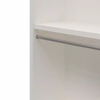 Extra Wide 2-Shelf Double Rod Closet Tower, Ivory Oak