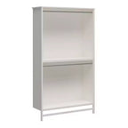 Extra Wide 2-Shelf Double Rod Closet Tower, Ivory Oak